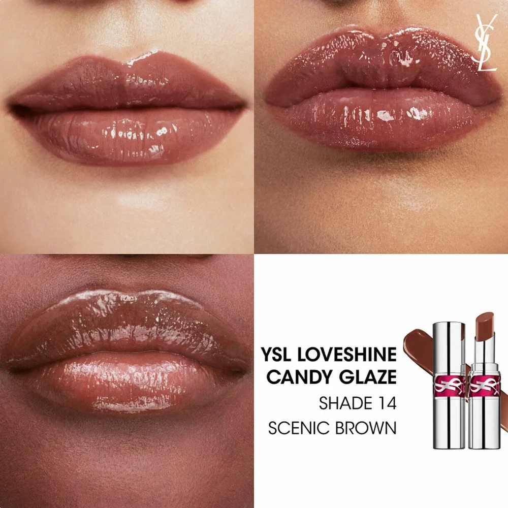 Yves Saint Laurent Candy Glaze Lip Gloss Stick in 14 Scenic Brown